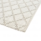 Preview: Wohnzimmerteppich flach mit geometrischem Rautenmuster in creme