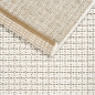 Preview: Wohnzimmerteppich Niedrigflor mit feinem Karomuster in creme