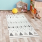 Preview: Teppich Spielezimmer Kinderzimmer 3d-Effekt gemustert Creme