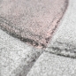 Preview: Teppich modern Teppich Wohnzimmer Wellen rosa grau pastell