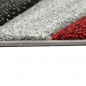 Preview: Teppich modern Teppich Wohnzimmer Wellen rot grau schwarz