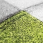 Preview: Teppich modern Teppich Wohnzimmer Wellen grün grau schwarz
