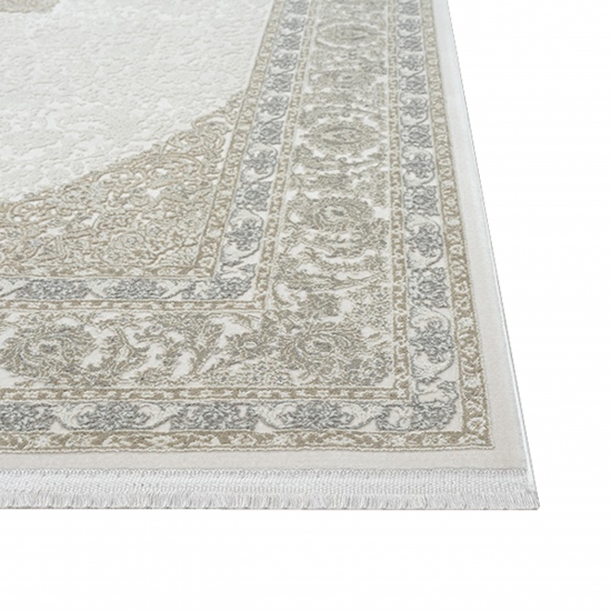 Preview: Zeitloser Teppich Schlafzimmer mit traditionellem Design in Beige Creme Preview: Zeitloser Teppich Schlafzimmer mit traditionellem Design in Beige Creme