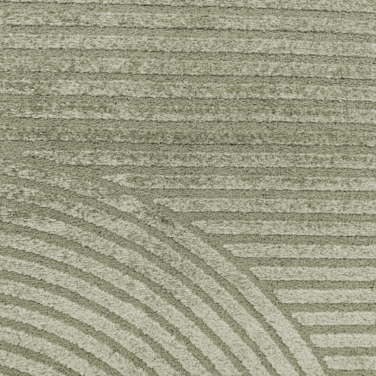 Preview: Teppich Wohnzimmer Höheneffekt im Bogenmuster in grün Preview: Teppich Wohnzimmer Höheneffekt im Bogenmuster in grün