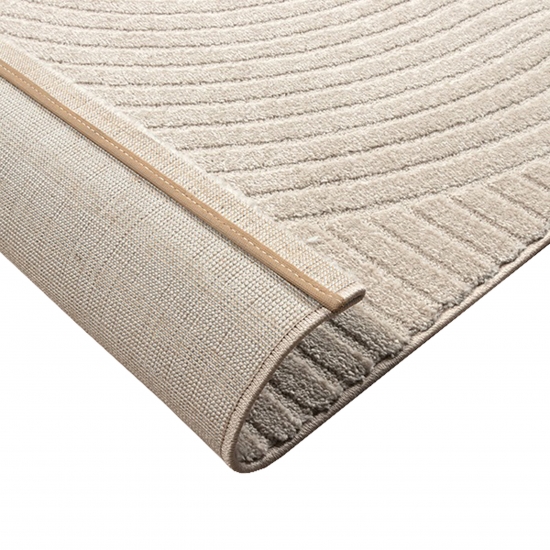 Teppich Wohnzimmerteppich hell weich Bogenmuster beige