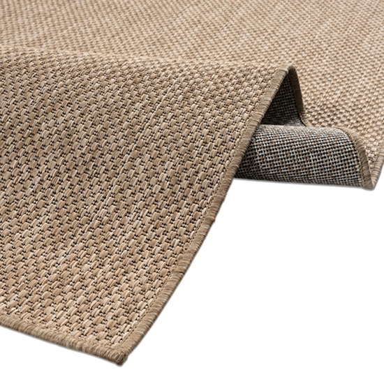Preview: In- und Outdoorteppich Niedrigflor wetterfest einfarbig in Beige Preview: In- und Outdoorteppich Niedrigflor wetterfest einfarbig in Beige