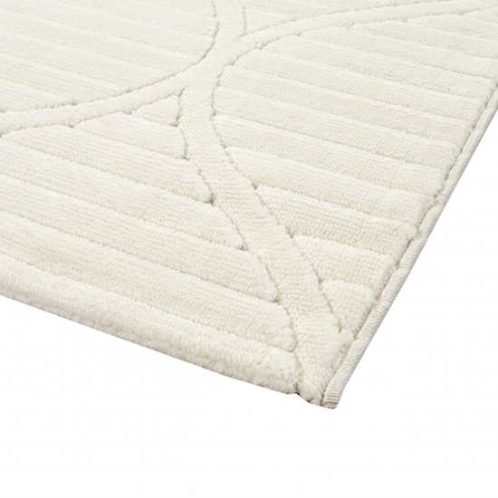 Preview: Weicher Wohnzimmerteppich mit niedrigflor und marokkanischem Muster in Creme Preview: Weicher Wohnzimmerteppich mit niedrigflor und marokkanischem Muster in Creme