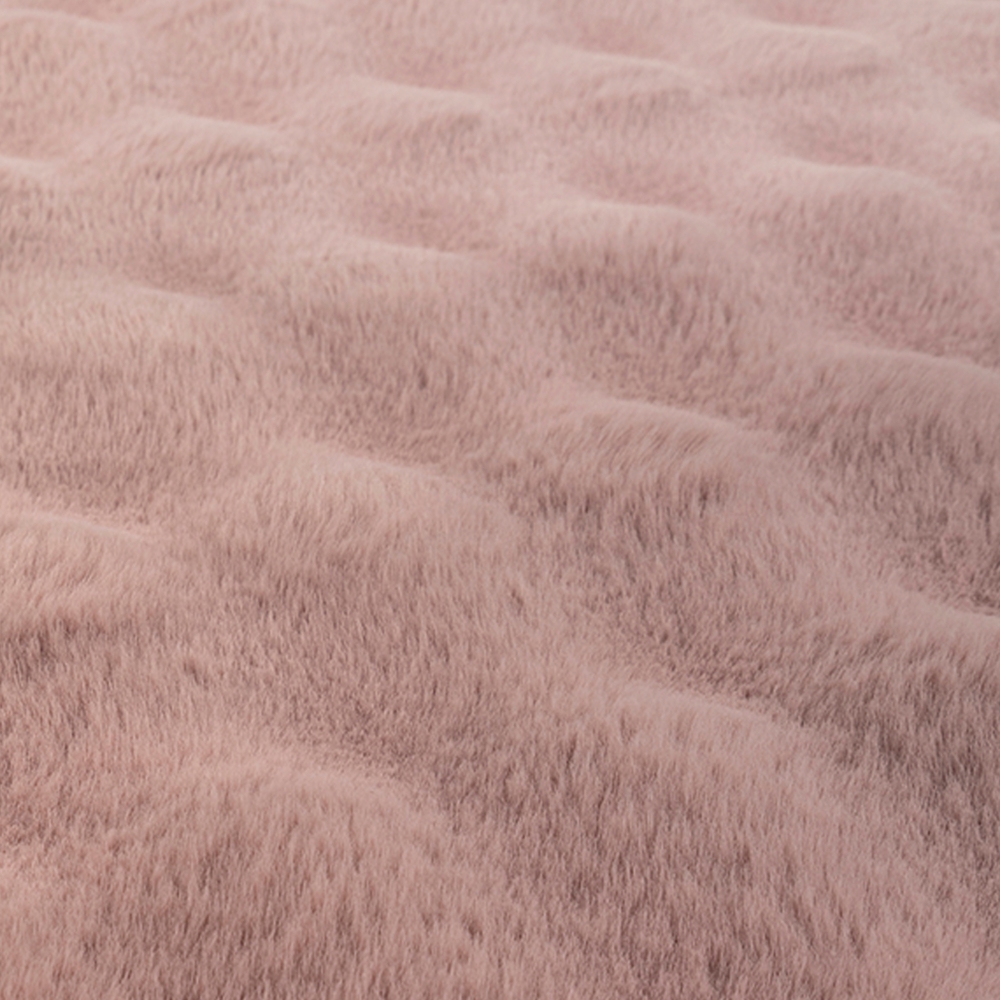 Wohnzimmerteppich Kinderzimmerteppich plüschig soft rutschfest mit Bubbleform in rosa