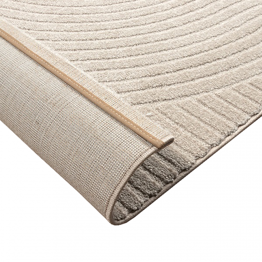 Teppich Wohnzimmerteppich hell weich Bogenmuster beige